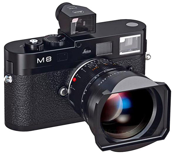 The 2008-edition Leica M8.2 with Leica 21mm Summilux-M ASPH f/1.4 and 21mm external viewfinder on top