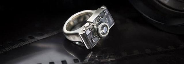 The beautiful Leica M3 ring made by jewelry designer Florian Huhoff, Berlin. 
