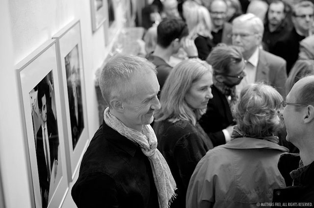 Guests mingling at the vernissage. Photo by Matthias Frei using Leica M9 and 50mm Summilux-M ASPH f/1.4.